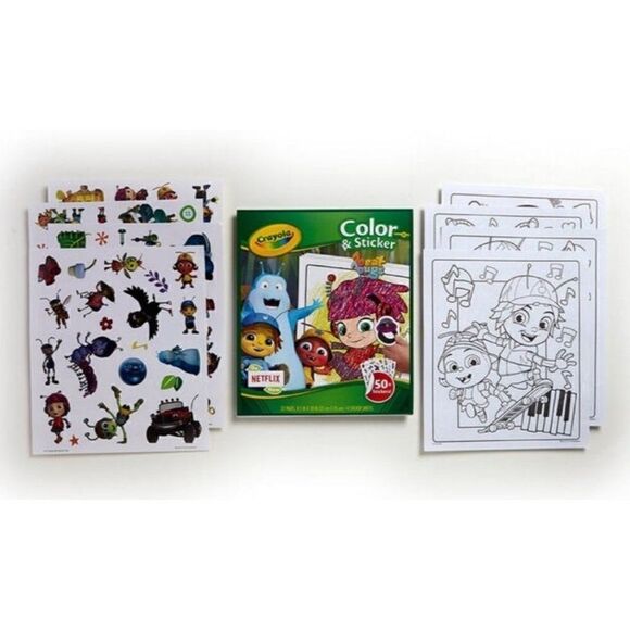 Crayola Beat Bugs Color & Sticker Book, Gift for Kids, 32 pg Activity Book New - Picture 6 of 8